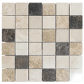 Travertine/Marble Mosaics Marble Mix 12x12 Natural Blend Marble Mosaic