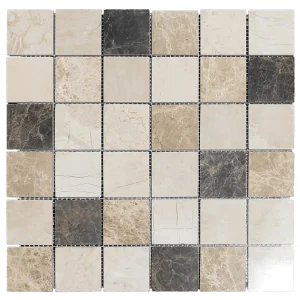 Travertine/Marble Mosaics Marble Mix 12x12 Natural Blend Marble Mosaic