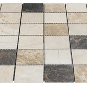 Travertine/Marble Mosaics Marble Mix 12x12 Natural Blend Marble Mosaic