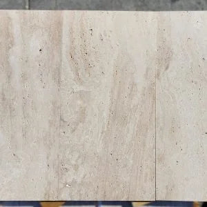 Ivory 18x36 Vein Cut Travertine Honed Unfilled Tile
