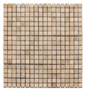 Yellow 5/8x5/8 12x12 Sheet Natural Travertine Mosaic
