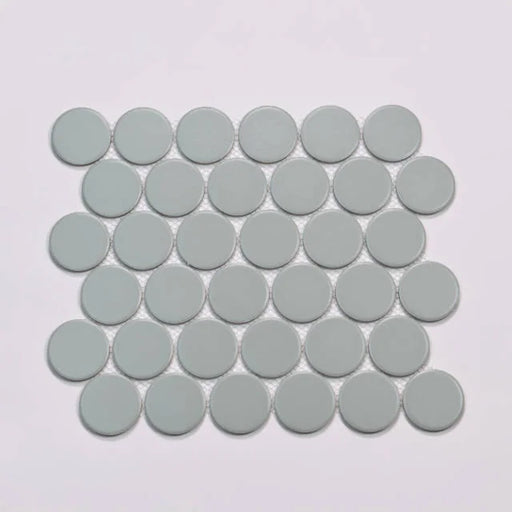 Marin Aloe Green 11.75x10.5 2x2 Penny Matte Glass Mosaic