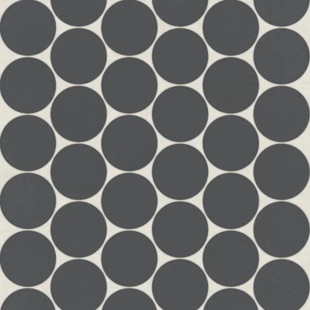 Marin Black Sea 11.75x10.5 Matte 2x2 Penny Glass Mosaic