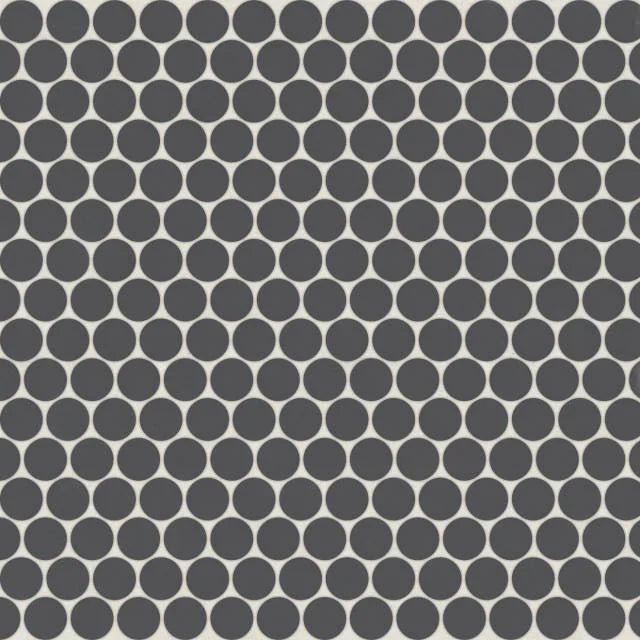 Marin Black Sea 12.5x11.5 3/4 inch Penny Matte Glass Mosaic