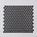 Marin Black Sea 12.5x11.5 3/4 inch Penny Matte Glass Mosaic