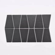 Marin Black Sea Trapezoid Matte Porcelain Mosaic