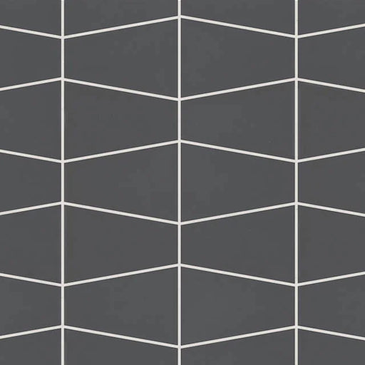 Marin Black Sea Trapezoid Matte Porcelain Mosaic