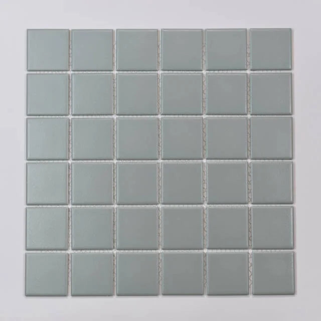Marin Matte Aloe Green 2x2 Square Glass Mosaic