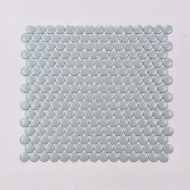 Marin Misty Blue 3/4" Penny 12.5x11.5 Matte Porcelain Mosaic