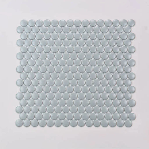 Marin Misty Blue 3/4" Penny 12.5x11.5 Matte Porcelain Mosaic