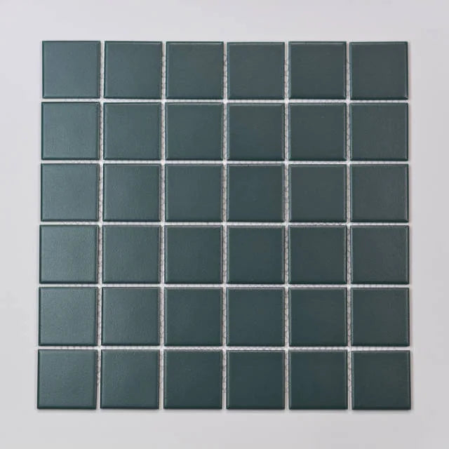 Marin Ocean Teal 2x2 Square Matte 12x12 Glass Mosaic