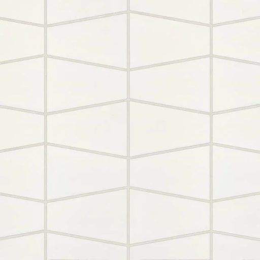 Marin Pearl White 13x8.25 Trapezoid Matte Glass Mosaic