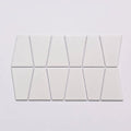 Marin Pearl White 13x8.25 Trapezoid Matte Glass Mosaic