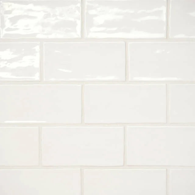 Marin Pearl White 5x2.5 Ceramic Wall Tile