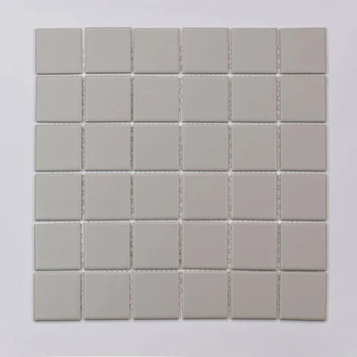 Marin Pebble Gray 2x2 Square Matte 12x12 Glass Mosaic