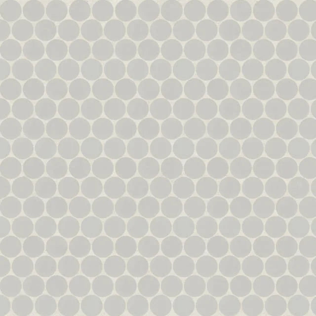 Marin Pebble Gray 12.5x11.5 3/4in Penny Matte Porcelain Mosaic