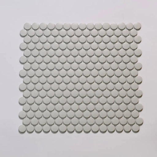 Marin Pebble Gray 12.5x11.5 3/4in Penny Matte Porcelain Mosaic