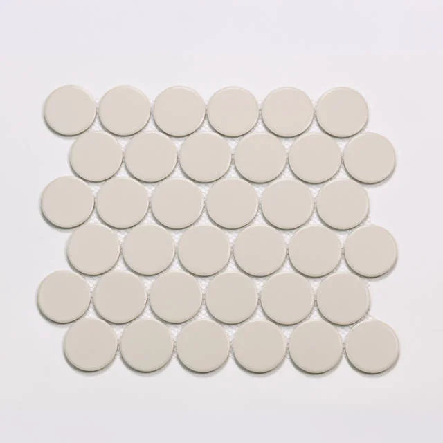 Marin Sand Dollar 11.75x10.5 2x2 Penny Matte Glass Mosaic