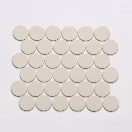 Marin Sand Dollar 11.75x10.5 2x2 Penny Matte Glass Mosaic