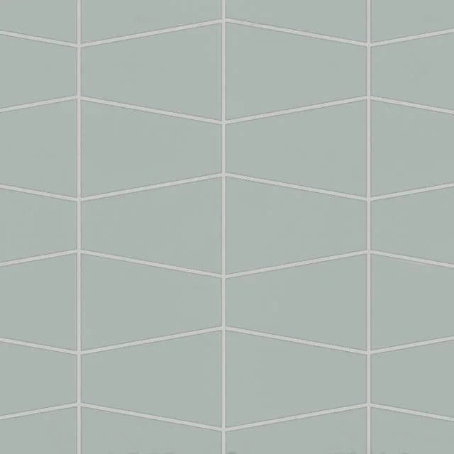 Marin Trapezoid Matte Aloe Green 13x8.25 Porcelain Mosaic