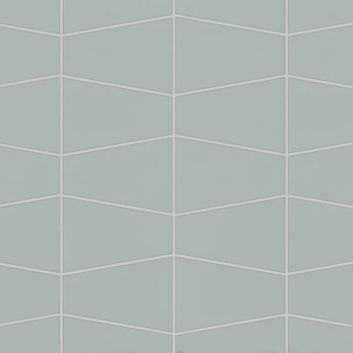 Marin Trapezoid Matte Aloe Green 13x8.25 Porcelain Mosaic