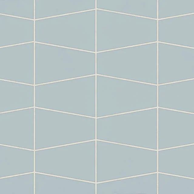 Marin Trapezoid Matte Misty Blue 13x8.25 Porcelain Mosaic