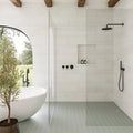 Marin Trapezoid Matte Aloe Green 13x8.25 Porcelain Mosaic