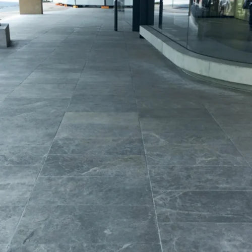 Marine Fantasy 12x24 Tumbled Marble Single Bullnose Pool Coping