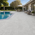 Marine Fantasy 16x24 Sandblasted Marble Paver — Backyard pool deck