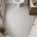 Marine Fantasy 6x6 Tumbled Marble Tile — Powder Room floor