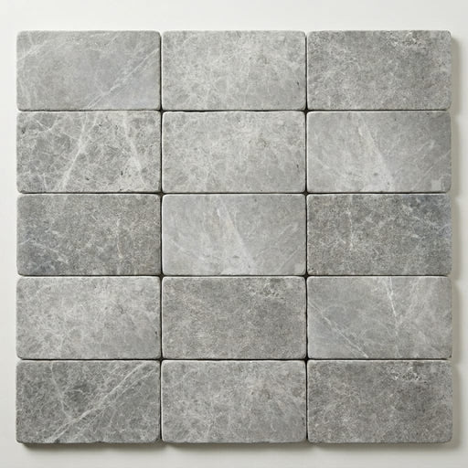 Marine Fantasy Marble Paver 6x12 Tumbled 1.25 inch close-up