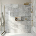 Marine Fantasy Marble Tile 12x24 Polished — Bathroom shower wall
