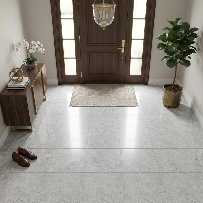 Marine Fantasy Marble Tile 18x18 Honed — Foyer floor