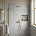 Marine Fantasy Marble Tile 24x24 Honed — Bathroom shower wall