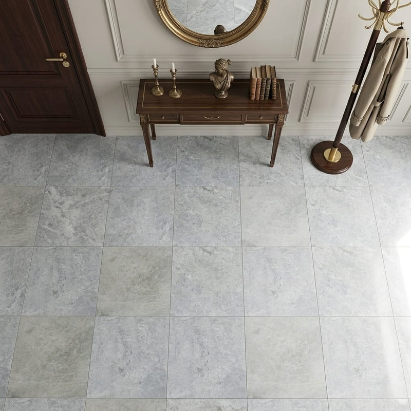 Marine Fantasy Marble Tile 24x24 Honed — Foyer floor