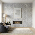 Marine Fantasy Marble Tile 24x24 Honed — Living Room feature wall