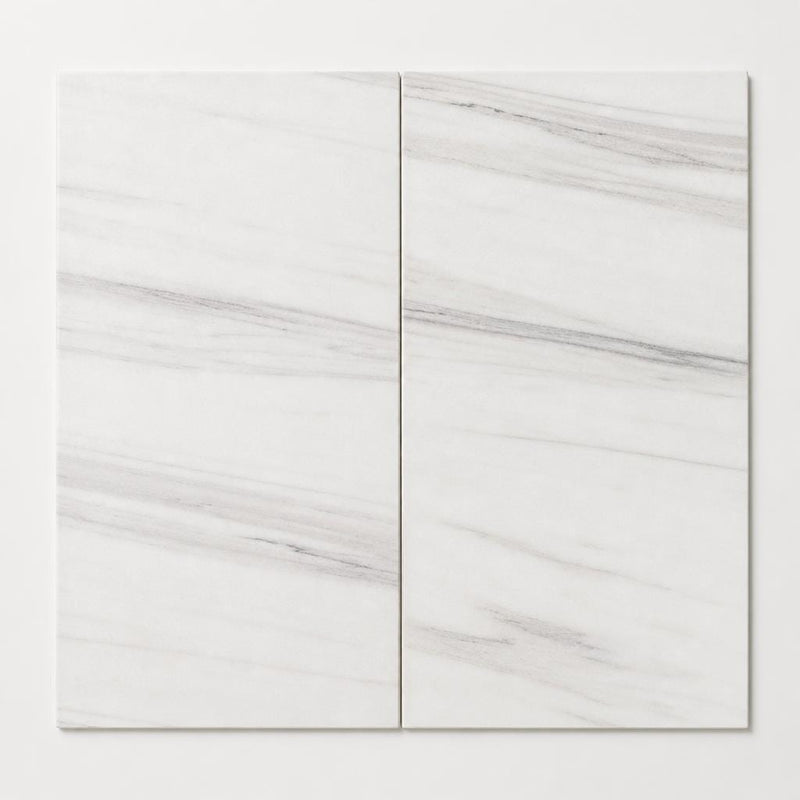 Marmara White 12x24 Polished Marble Tile close-up