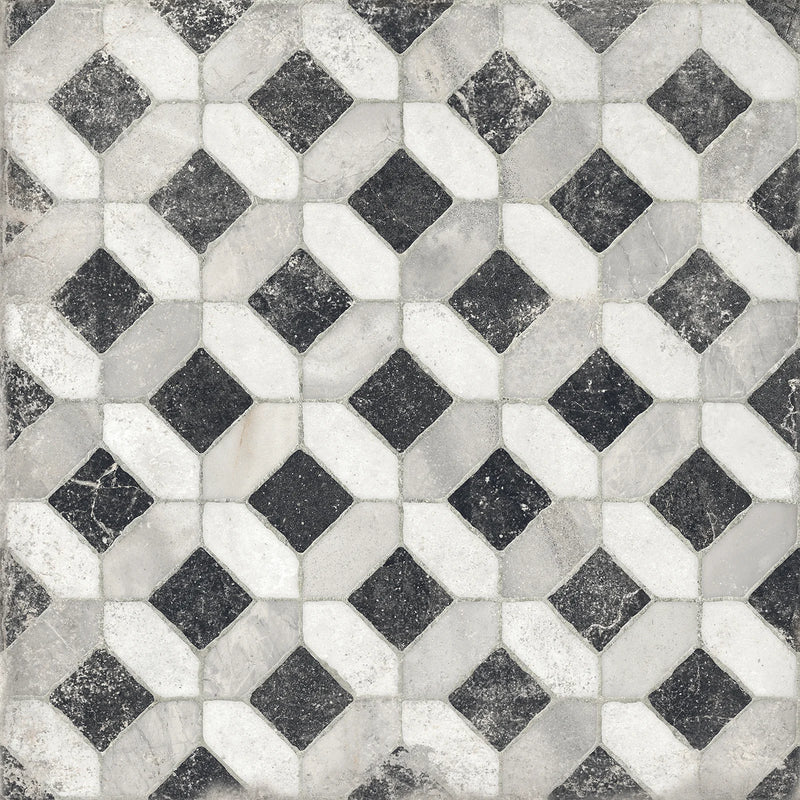 Marmi Imperiali Series Decoro Danum 24x24 Matte Marble Look Porcelain Tile