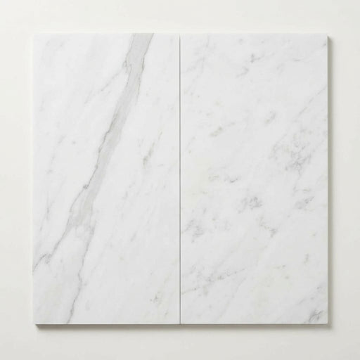 Marmo Bianco 12x24 Matte Marble Tile close-up