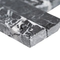 Marquina Nero 6x24 Panel Splitface Marble Ledger Stone