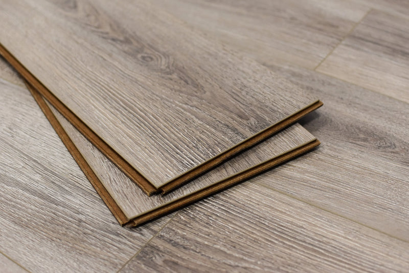 Marquis Lustrous Taupe 7-3/4x48 EIR Bevel Low-Gloss Laminate Flooring