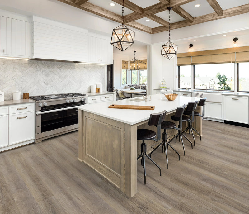 Marquis Lustrous Taupe 7-3/4x48 EIR Bevel Low-Gloss Laminate Flooring