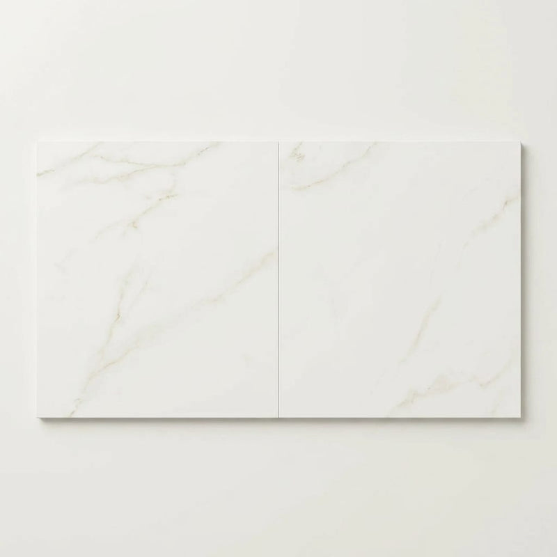 Marvel Calacatta Apuano 24x24 Matte Porcelain Tile close-up