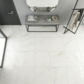 Marvel Calacatta Apuano 24x24 Matte Porcelain Tile — Foyer floor