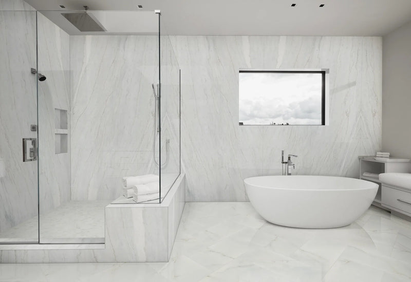 Marvel Calacatta Apuano Archer Mesh Matte Porcelain Mosaic