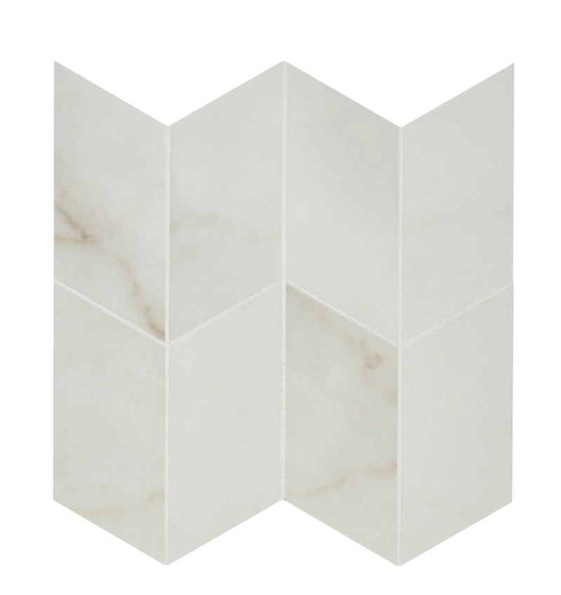 Marvel Calacatta Apuano Archer Mesh Matte Porcelain Mosaic