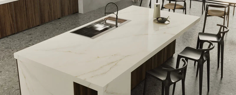 Marvel Calacatta Apuano 3x12 Surface Bullnose Polished Porcelain Trim