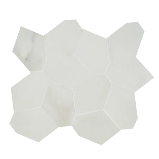 Marvel Calacatta Apuano Puzzle Mesh Matte Porcelain Mosaic