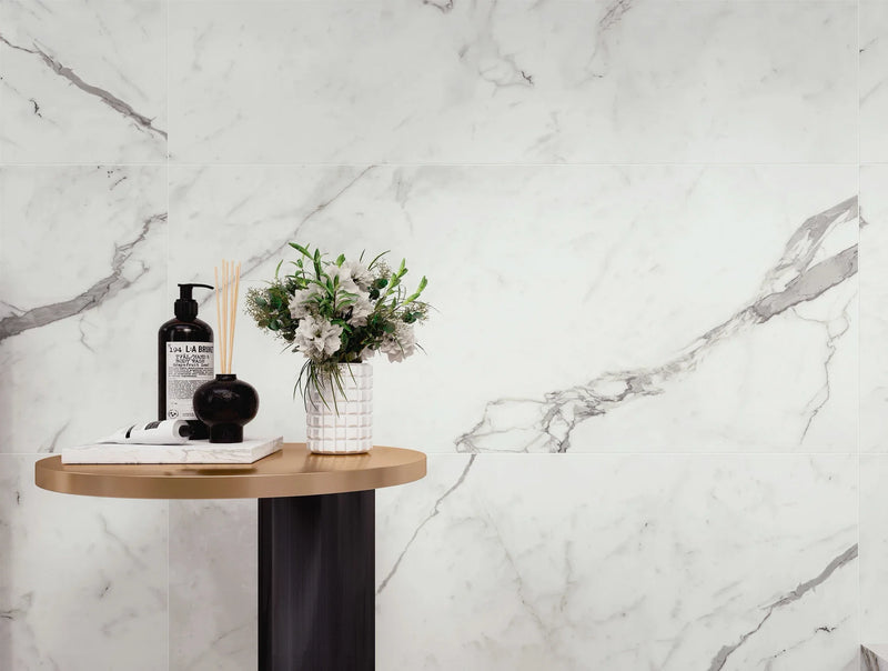 Marvel Stat Supremo Marble Look 1/2x12 Pencil Bullnose Porcelain Trim