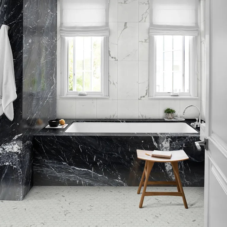 Marvel Stat Supremo Marble Look 1/2x12 Pencil Bullnose Porcelain Trim